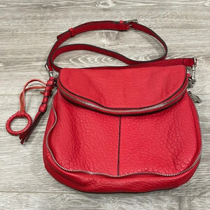 NEW Vince Camuto Scarlet Red Cory Lamb Leather Crossbody